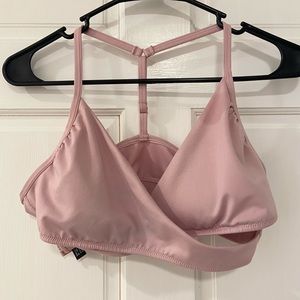 Victoria Secret PINK Sport- unique crossover sports bra- racerback- Size L
